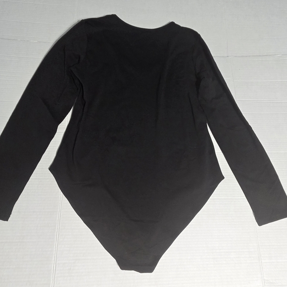 MANGOPOP Women's Sweetheart Square V Neck Long Sleeve T shirts Tops Bodysuits XL - Picture 5 of 7